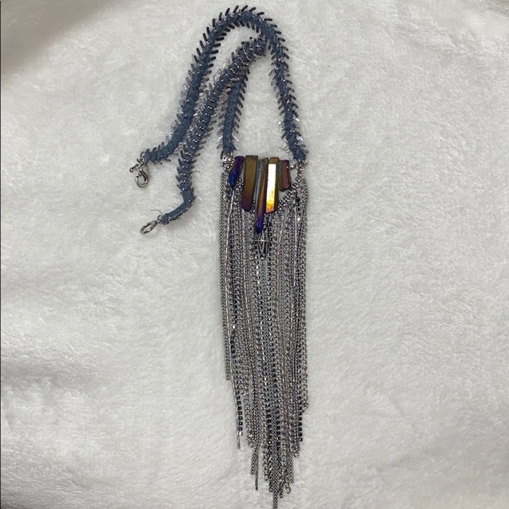 Sterling Silver & Stone Necklace